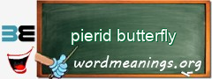 WordMeaning blackboard for pierid butterfly